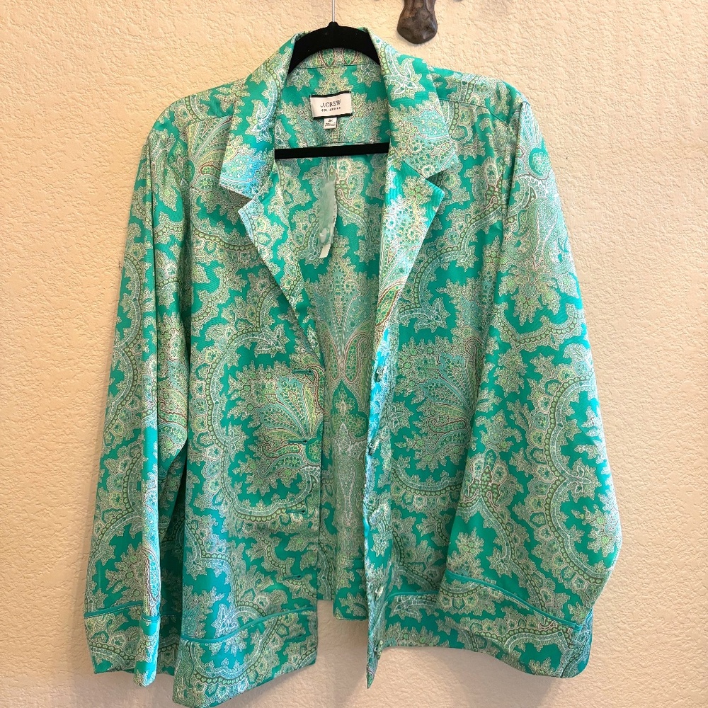 NWT J Crew satin jacket